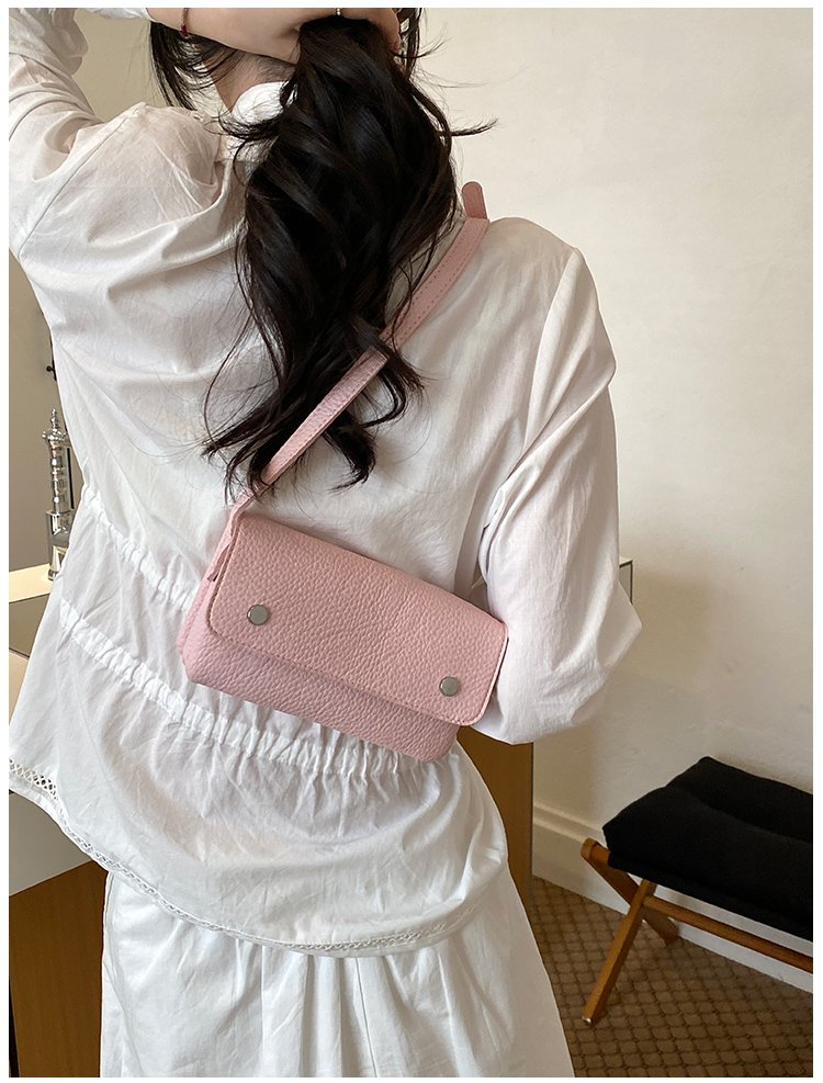 Women's PU Leather Minimal Flap Shoulder Bag detail 38