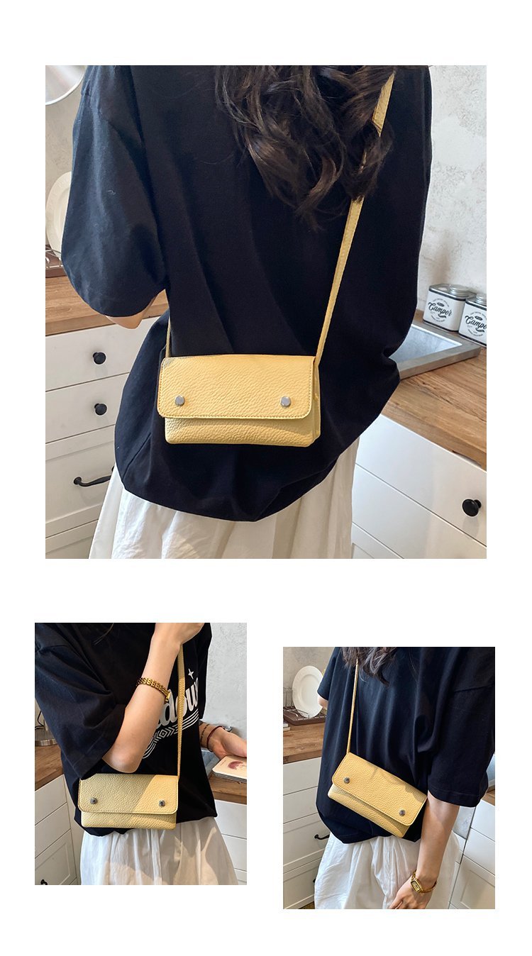 Women's PU Leather Minimal Flap Shoulder Bag detail 3