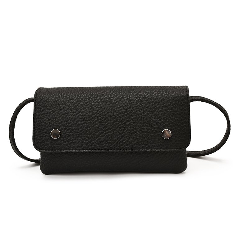 Women's PU Leather Minimal Flap Shoulder Bag view 4