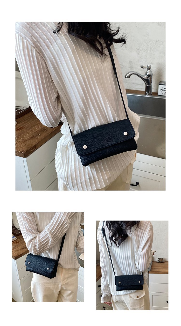 Women's PU Leather Minimal Flap Shoulder Bag detail 5