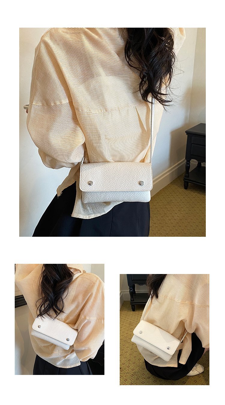 Women's PU Leather Minimal Flap Shoulder Bag detail 6