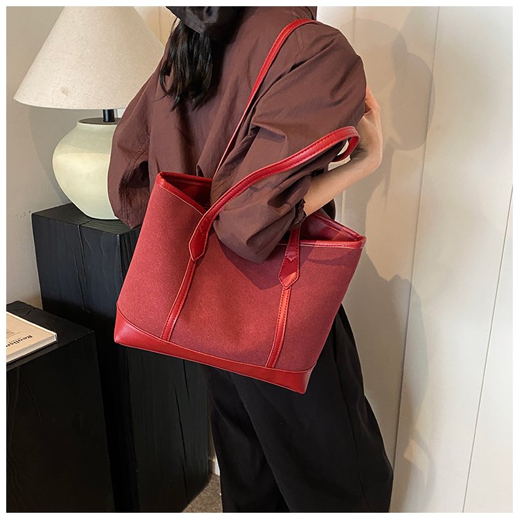 Women's PU Leather Minimal Tote Bag detail 36