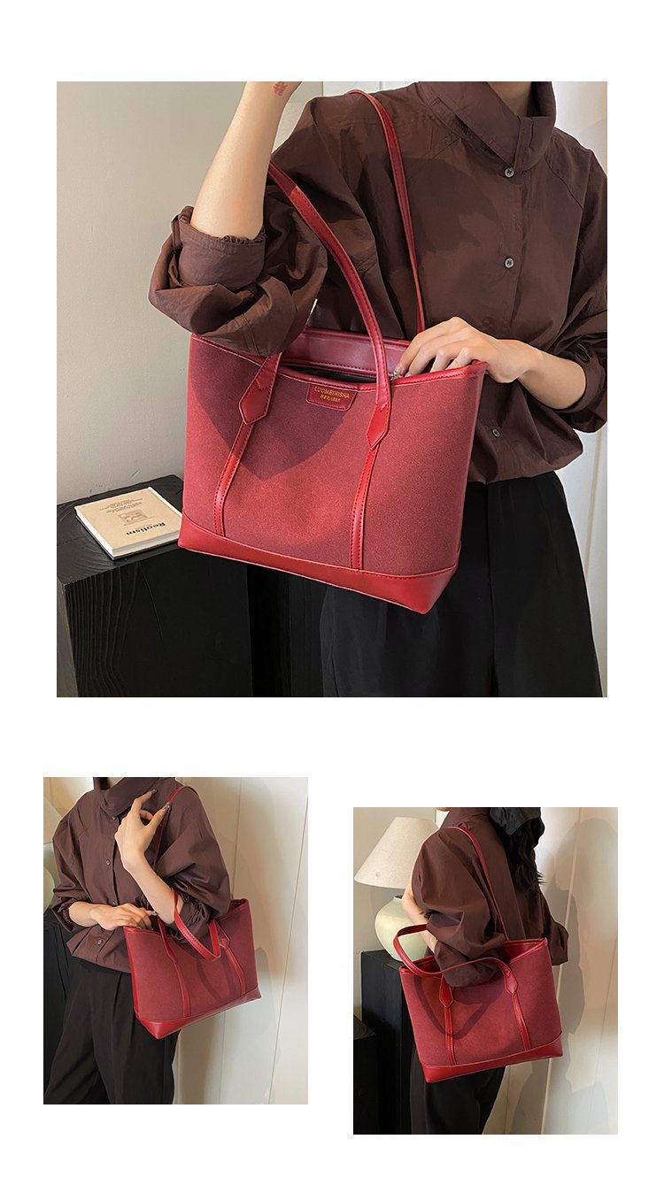 Women's PU Leather Minimal Tote Bag detail 5