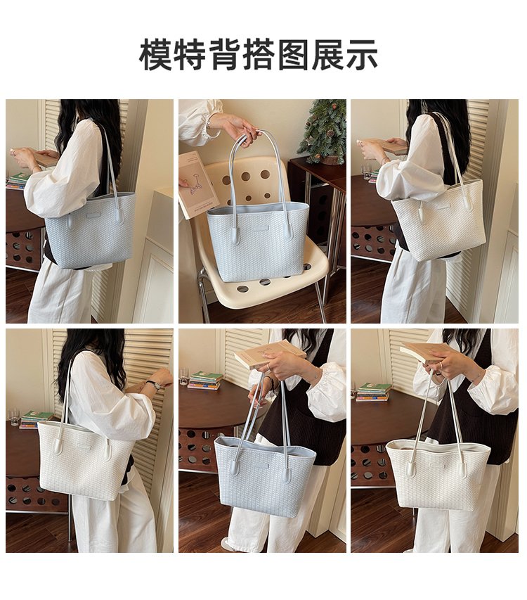 Women's PU Leather Minimal Tote Bag detail 9