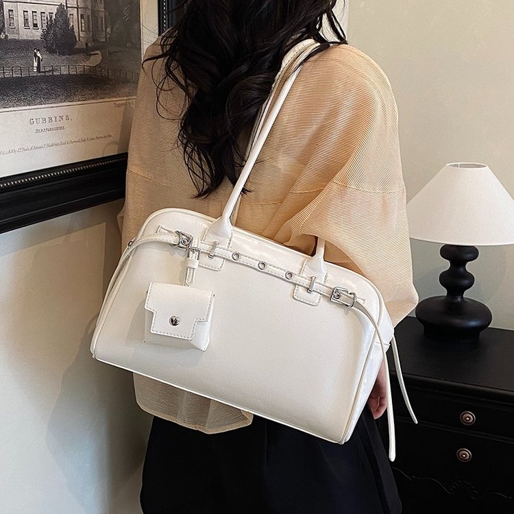 Unisex PU Leather Minimal Zip Crossbody Bag view 2