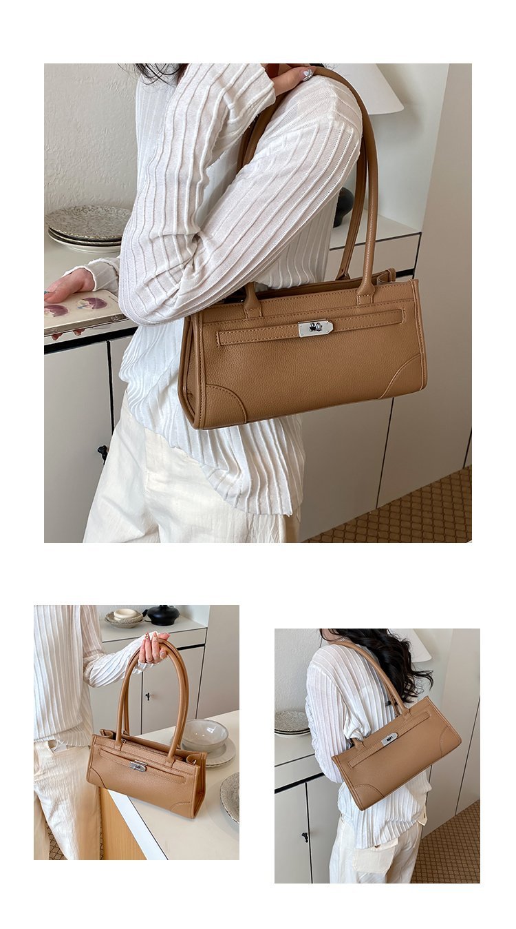 Women's PU Leather Minimal Zip Shoulder Bag detail 10