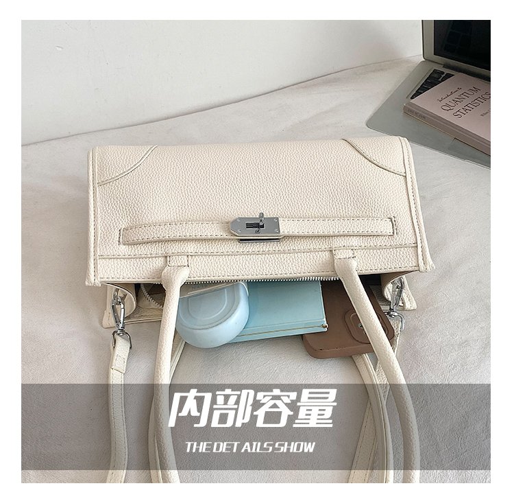 Women's PU Leather Minimal Zip Shoulder Bag detail 11