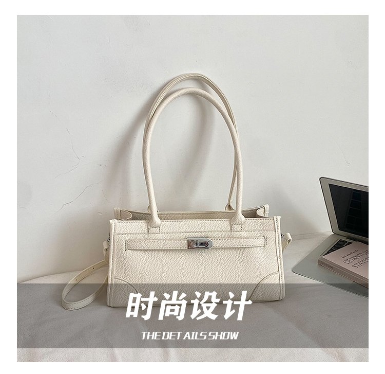 Women's PU Leather Minimal Zip Shoulder Bag detail 12