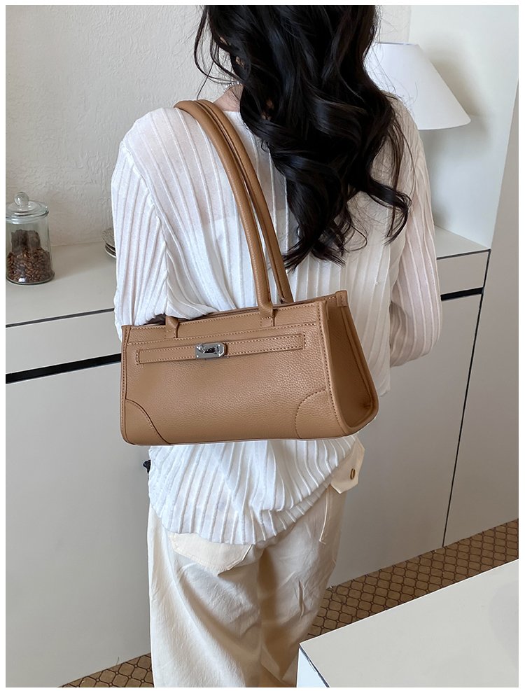 Women's PU Leather Minimal Zip Shoulder Bag detail 21