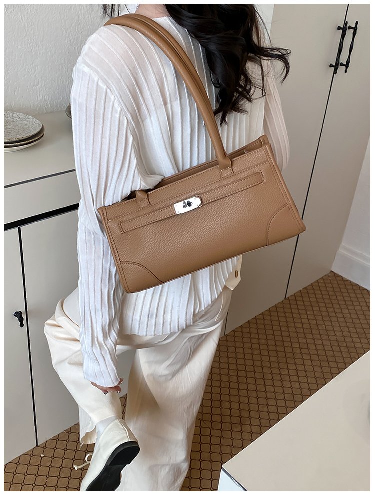 Women's PU Leather Minimal Zip Shoulder Bag detail 22