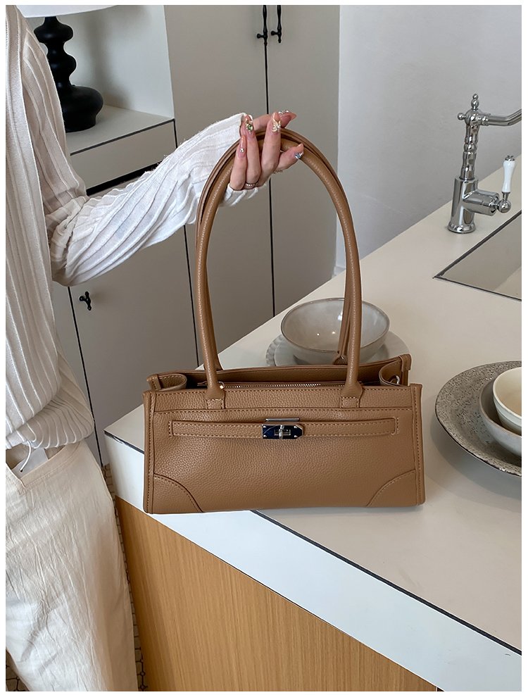 Women's PU Leather Minimal Zip Shoulder Bag detail 24