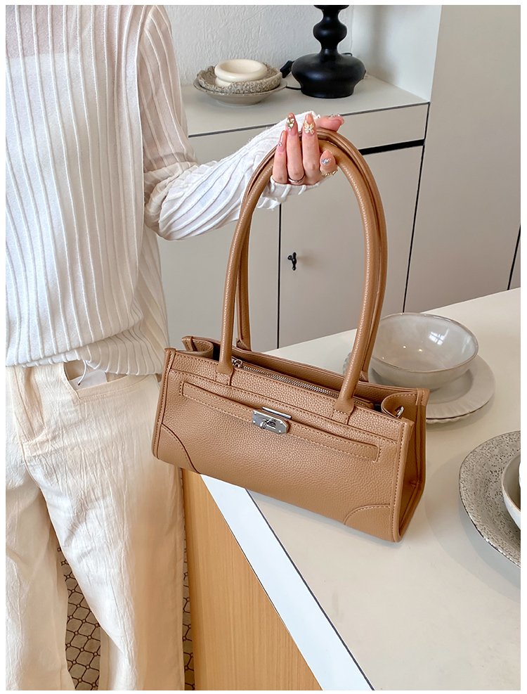 Women's PU Leather Minimal Zip Shoulder Bag detail 26