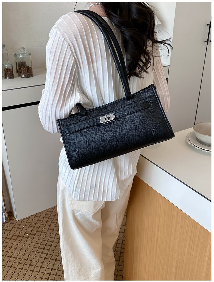 Women's PU Leather Minimal Zip Shoulder Bag detail 32