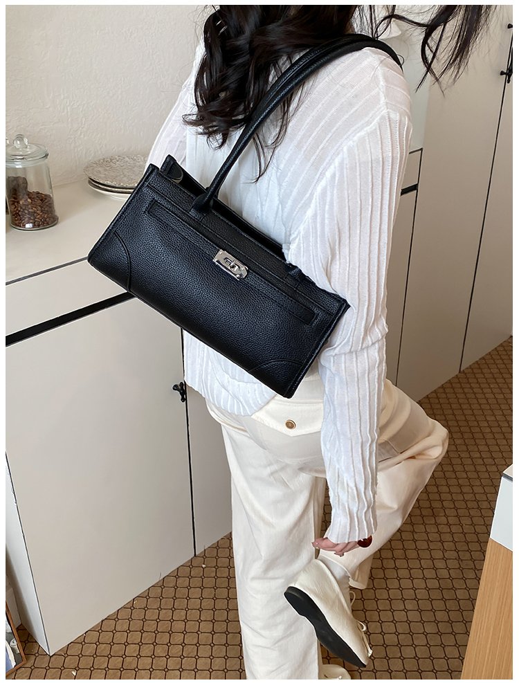 Women's PU Leather Minimal Zip Shoulder Bag detail 36