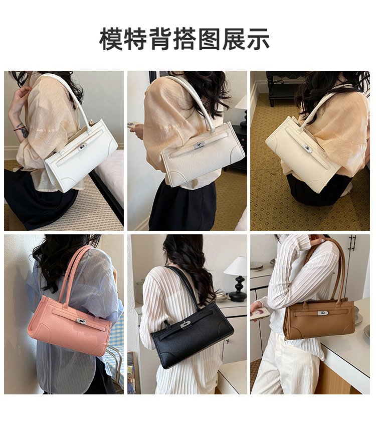 Women's PU Leather Minimal Zip Shoulder Bag detail 4