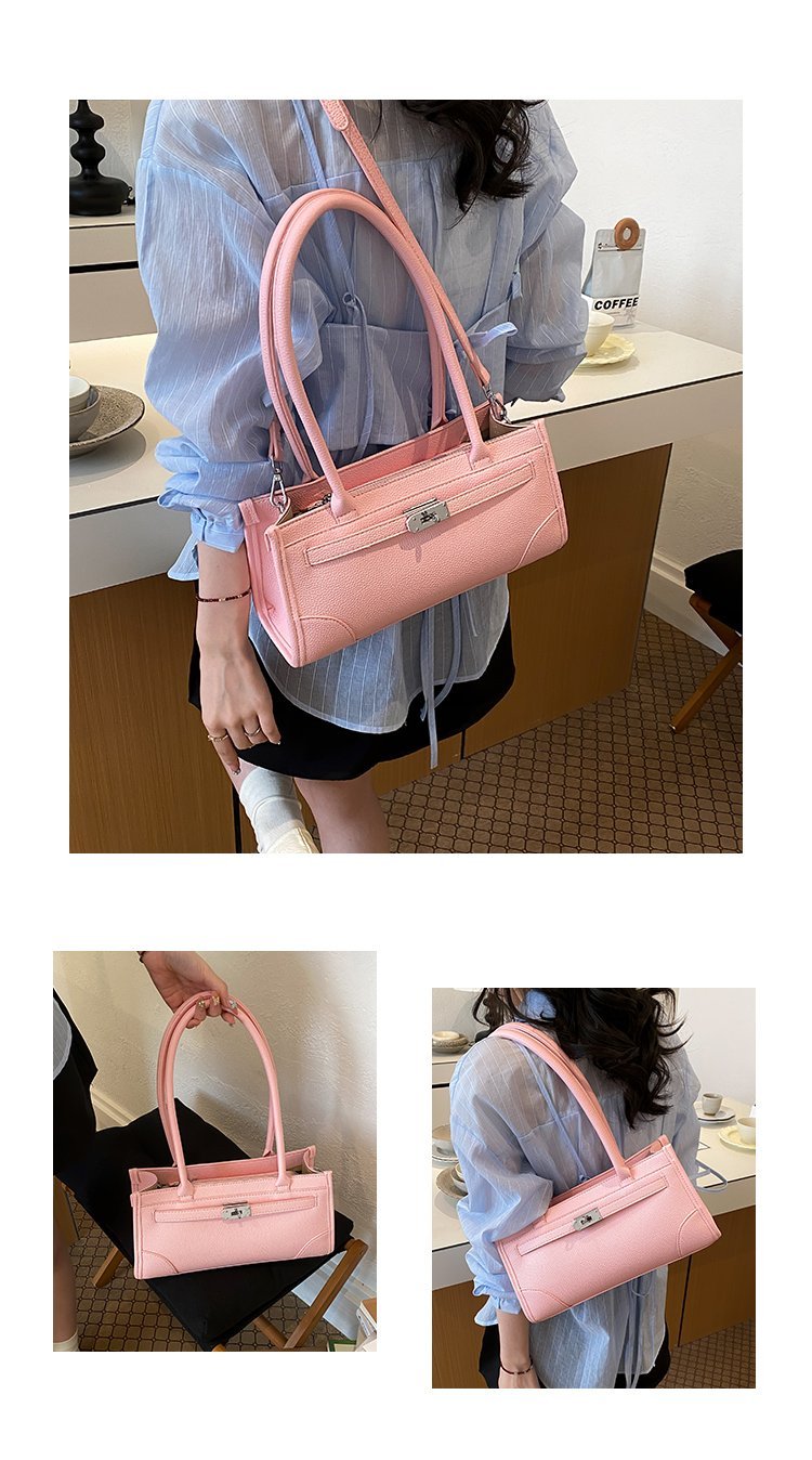 Women's PU Leather Minimal Zip Shoulder Bag detail 5