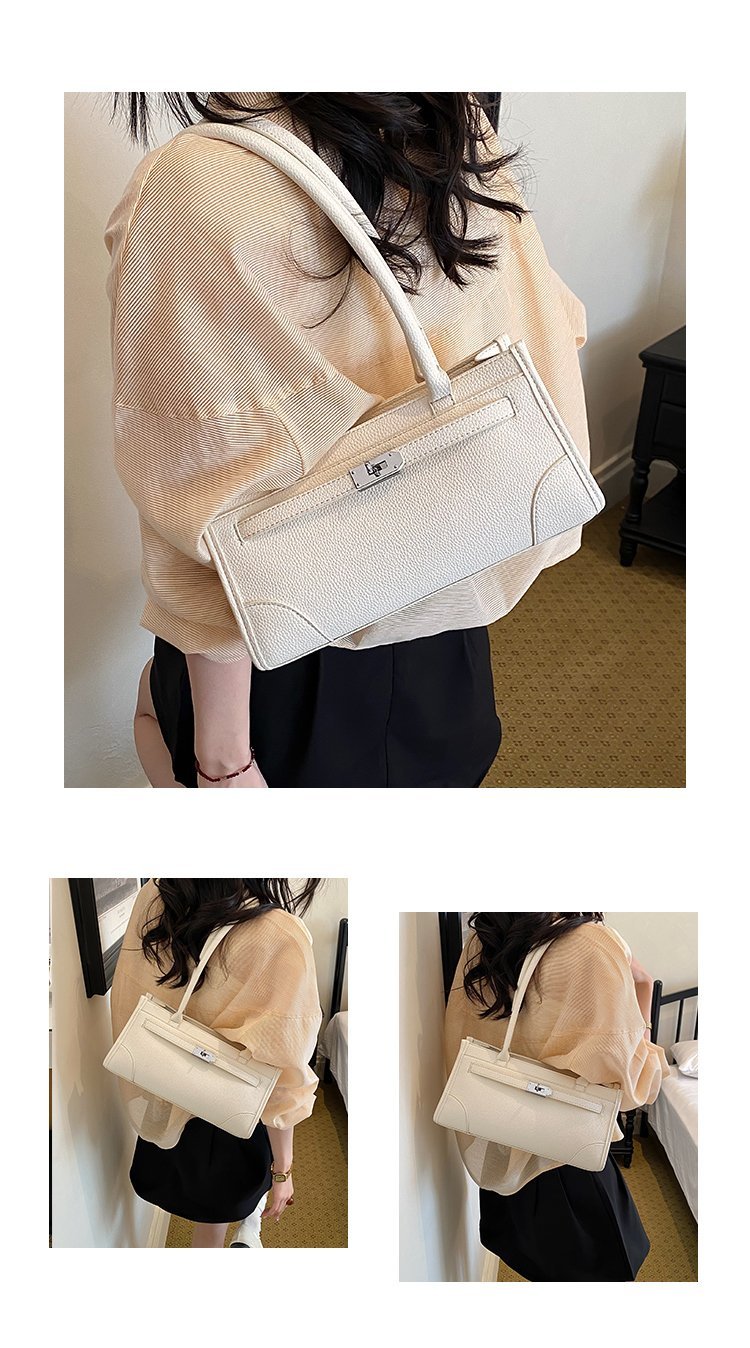 Women's PU Leather Minimal Zip Shoulder Bag detail 7