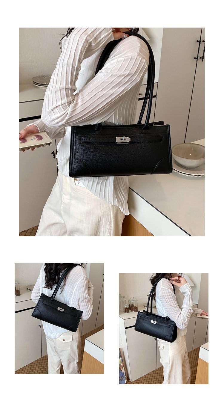 Women's PU Leather Minimal Zip Shoulder Bag detail 8