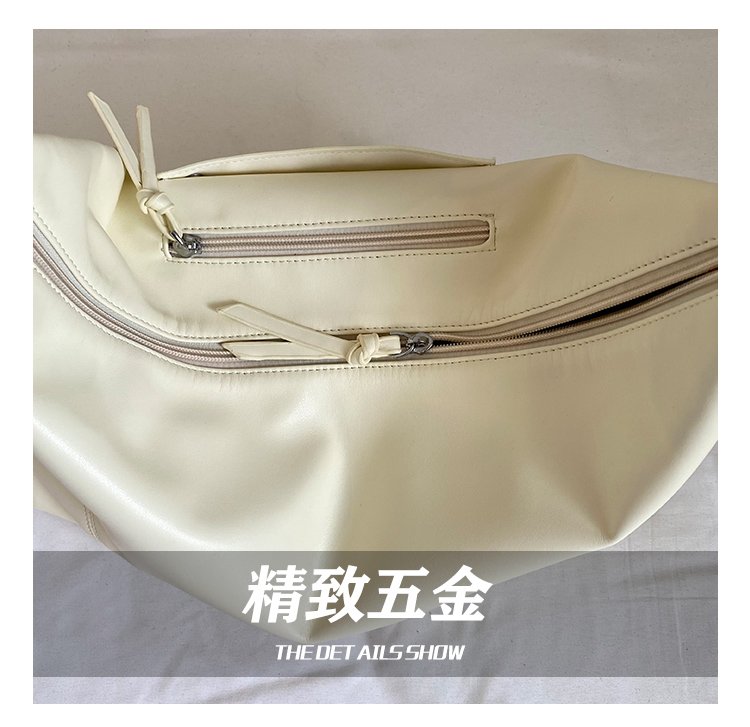 Women's PU Leather Minimal Zip Shoulder Bag detail 10