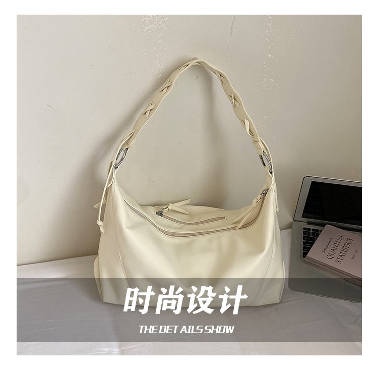 Women's PU Leather Minimal Zip Shoulder Bag detail 12
