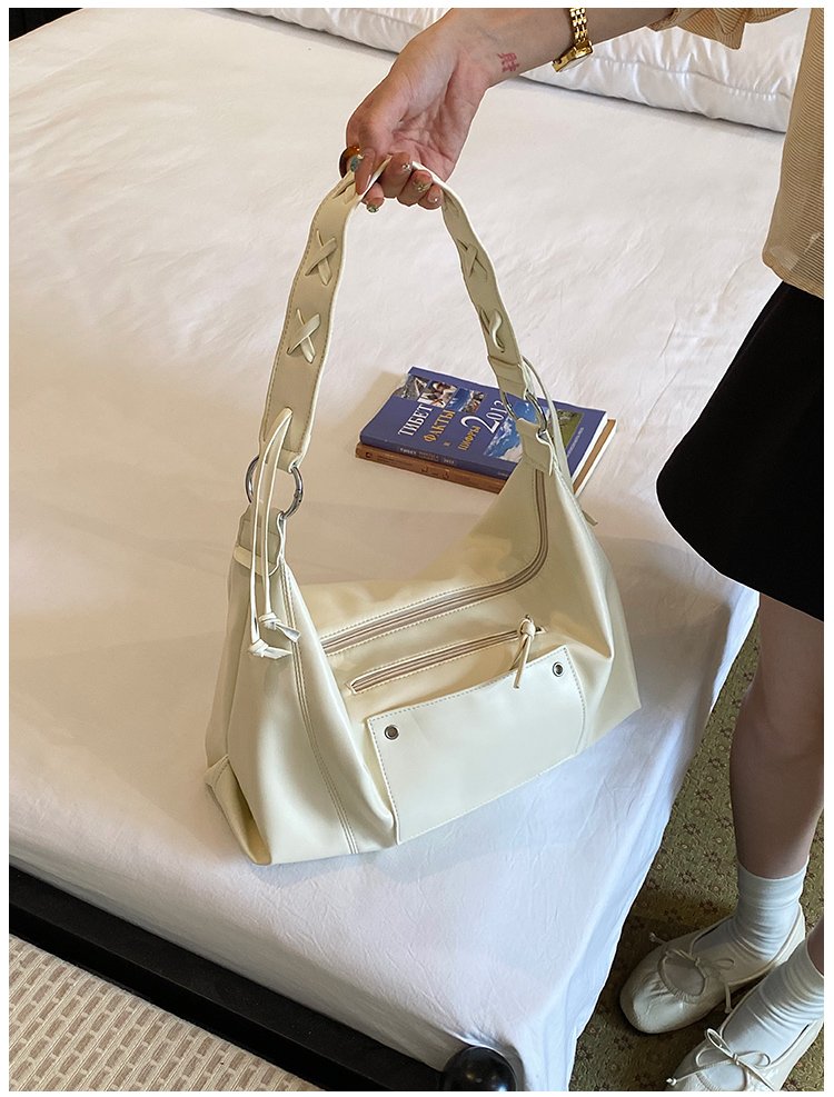 Women's PU Leather Minimal Zip Shoulder Bag detail 13