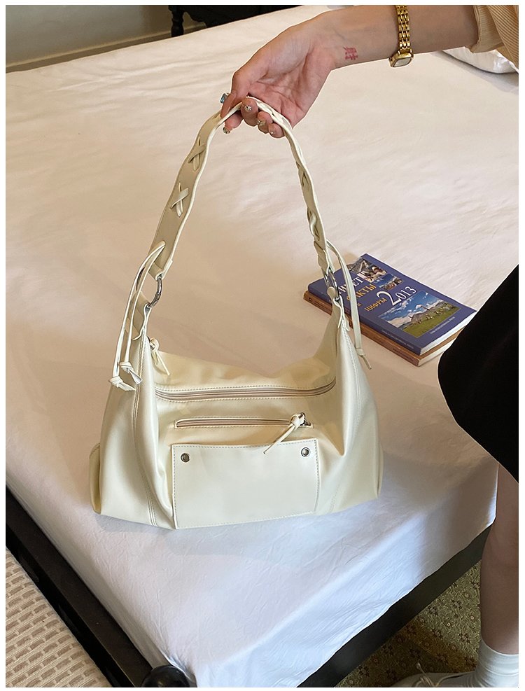 Women's PU Leather Minimal Zip Shoulder Bag detail 14