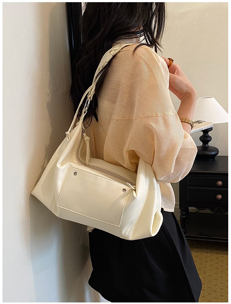 Women's PU Leather Minimal Zip Shoulder Bag detail 21