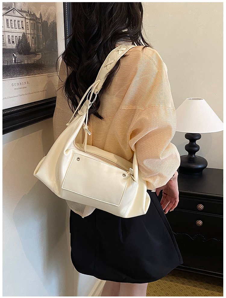 Women's PU Leather Minimal Zip Shoulder Bag detail 24