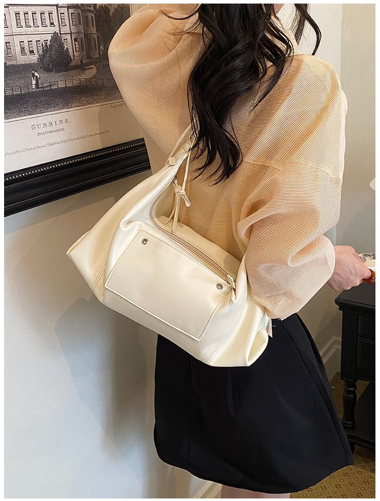 Women's PU Leather Minimal Zip Shoulder Bag detail 25