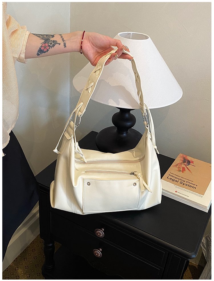 Women's PU Leather Minimal Zip Shoulder Bag detail 27