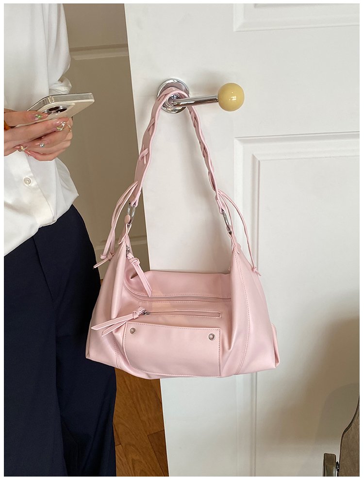 Women's PU Leather Minimal Zip Shoulder Bag detail 28
