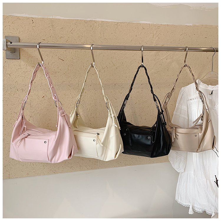Women's PU Leather Minimal Zip Shoulder Bag detail 2