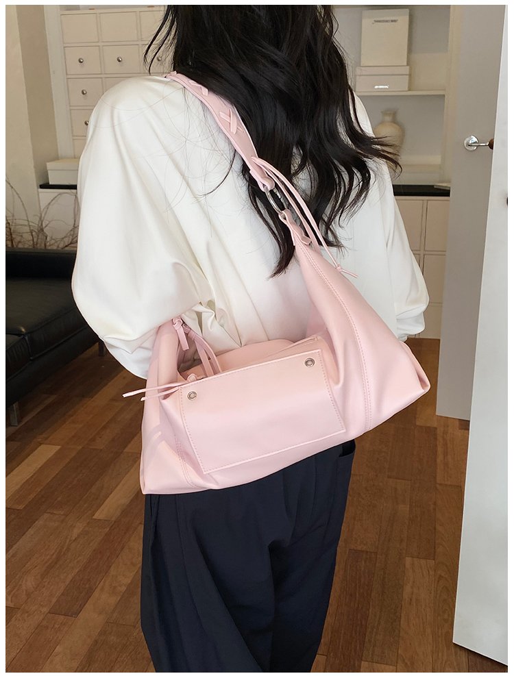 Women's PU Leather Minimal Zip Shoulder Bag detail 34