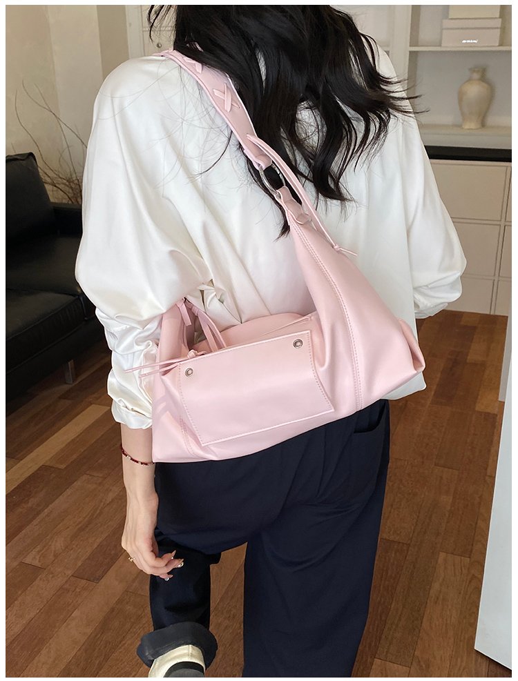Women's PU Leather Minimal Zip Shoulder Bag detail 35