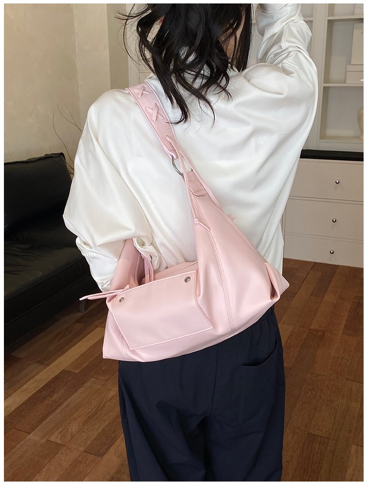 Women's PU Leather Minimal Zip Shoulder Bag detail 36