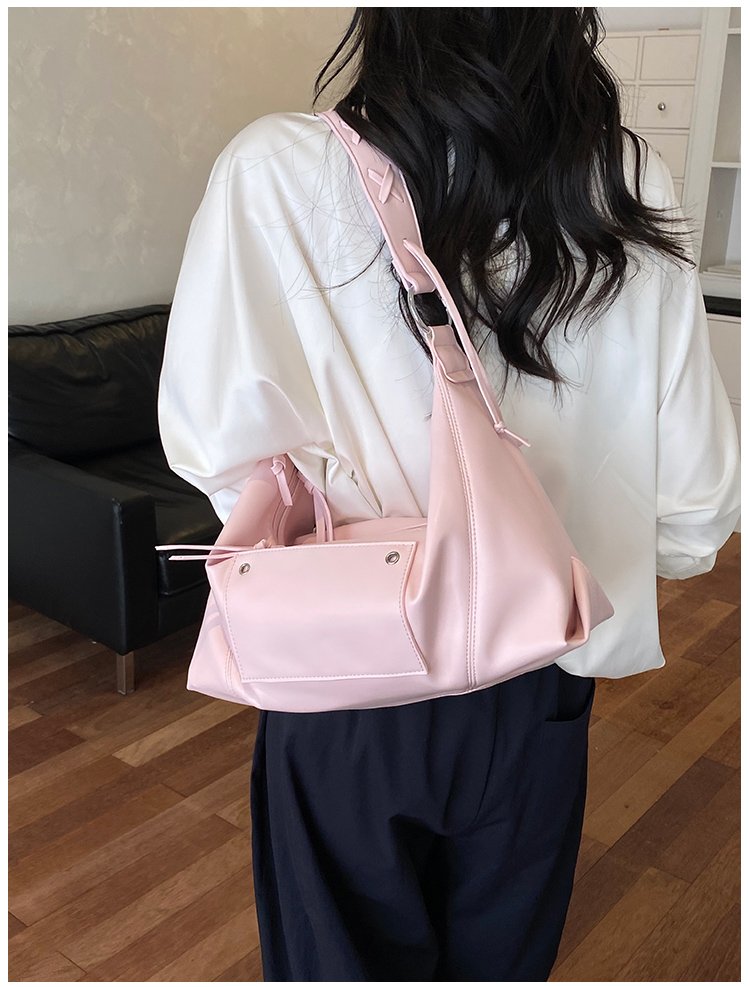 Women's PU Leather Minimal Zip Shoulder Bag detail 37