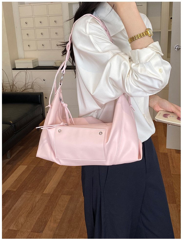 Women's PU Leather Minimal Zip Shoulder Bag detail 38