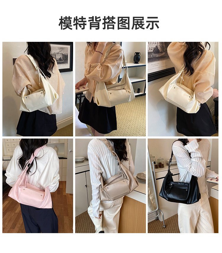 Women's PU Leather Minimal Zip Shoulder Bag detail 4
