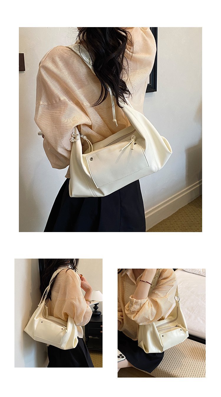 Women's PU Leather Minimal Zip Shoulder Bag detail 8