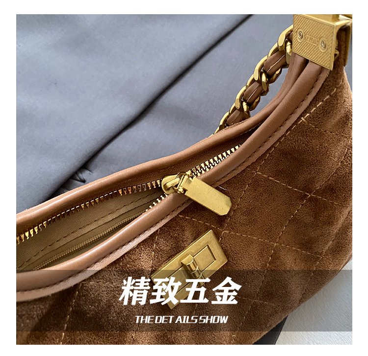 Women's PU Leather Monogram Chain Crossbody Bag detail 11