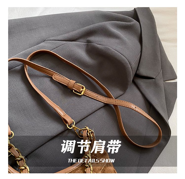 Women's PU Leather Monogram Chain Crossbody Bag detail 13