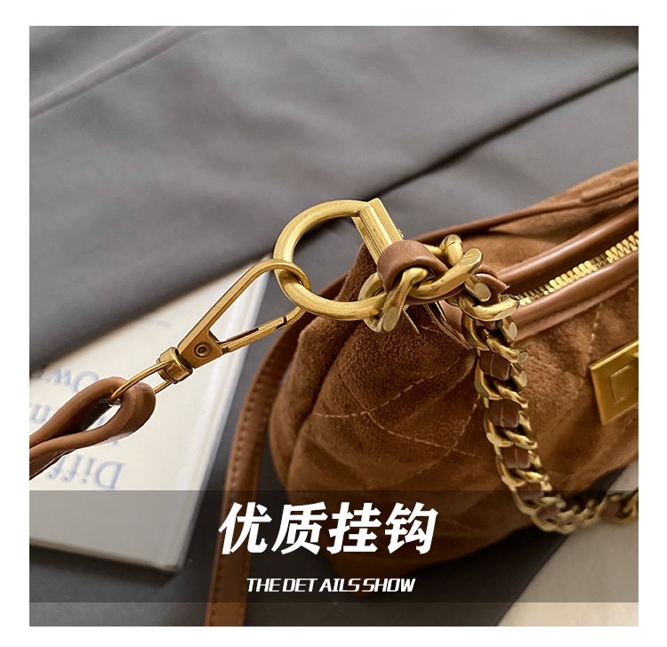 Women's PU Leather Monogram Chain Crossbody Bag detail 14