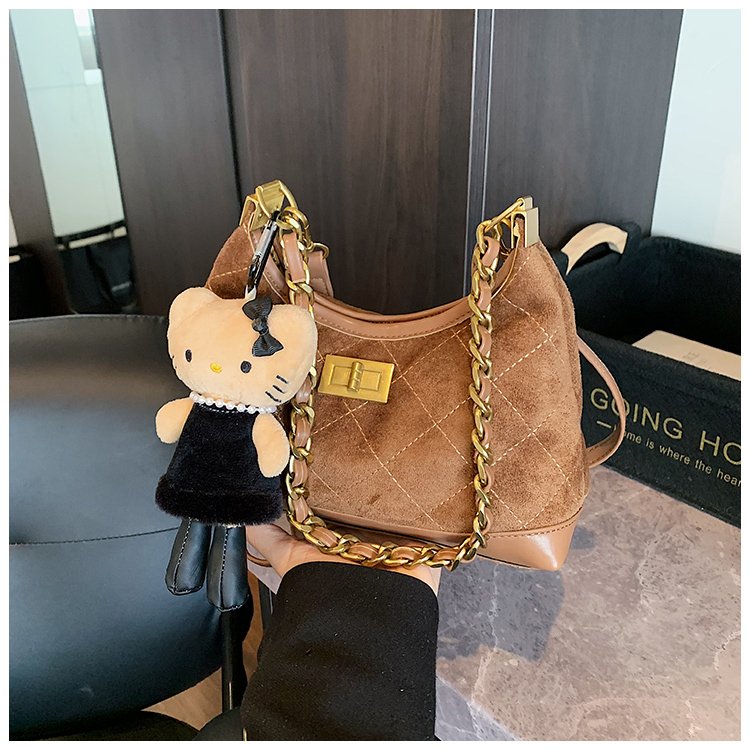 Women's PU Leather Monogram Chain Crossbody Bag detail 18