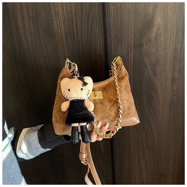 Women's PU Leather Monogram Chain Crossbody Bag detail 22