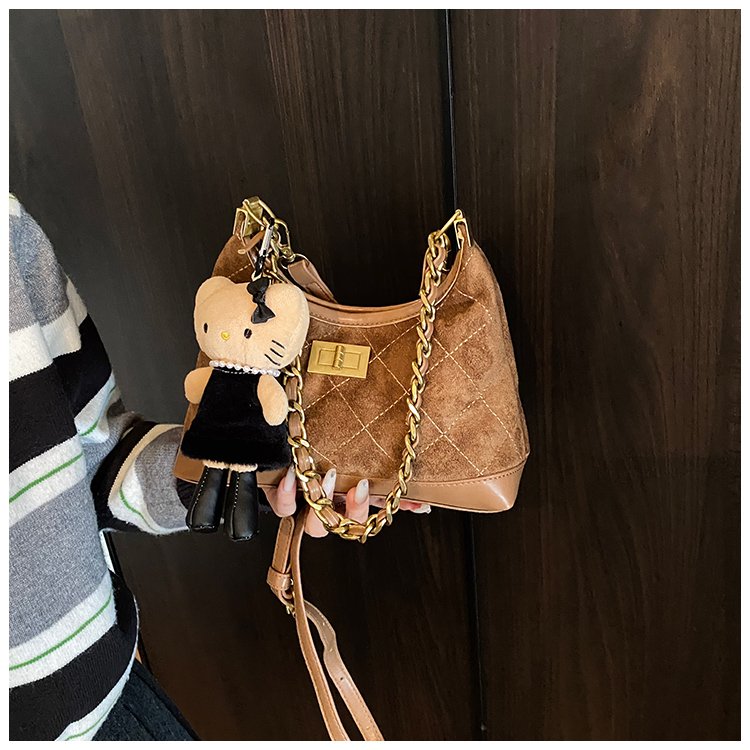 Women's PU Leather Monogram Chain Crossbody Bag detail 23