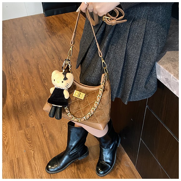 Women's PU Leather Monogram Chain Crossbody Bag detail 24