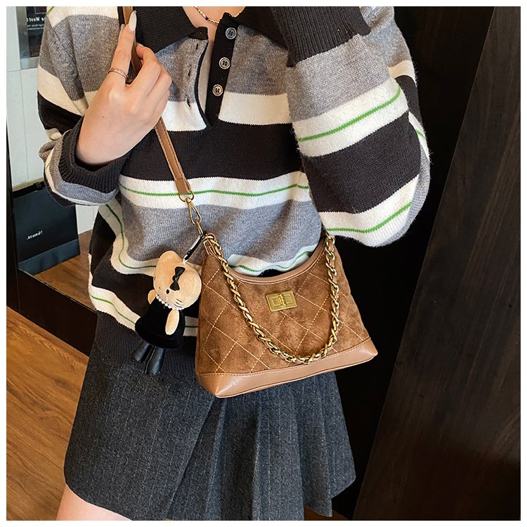 Women's PU Leather Monogram Chain Crossbody Bag detail 26