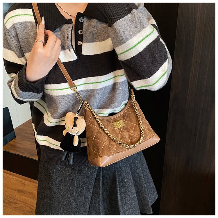 Women's PU Leather Monogram Chain Crossbody Bag detail 27