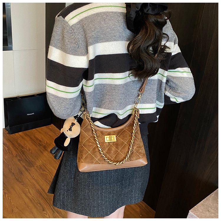 Women's PU Leather Monogram Chain Crossbody Bag detail 28