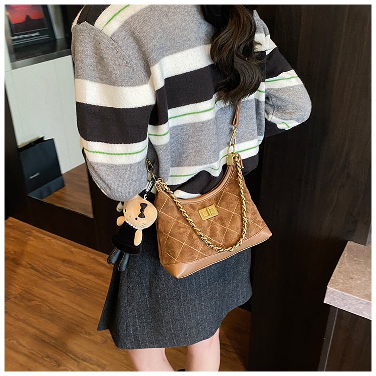 Women's PU Leather Monogram Chain Crossbody Bag detail 29